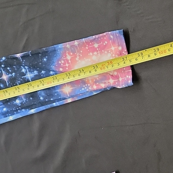 See You On Monday " Starry Night " Multicolored Full Length Tights Size Large - Picture 7 of 8